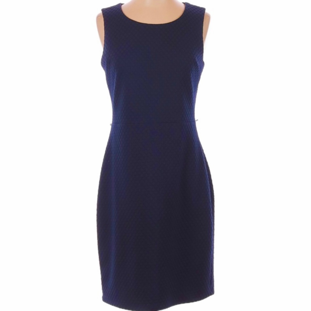 🔴🎉HP‼️ 💥EUC💥 Professional Wear Fully Lined Navy Sheath Dress - Size 6 - Picture 2 of 9